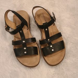 Andiamo SUPER Comfortable Women Sandals sz 7 Black